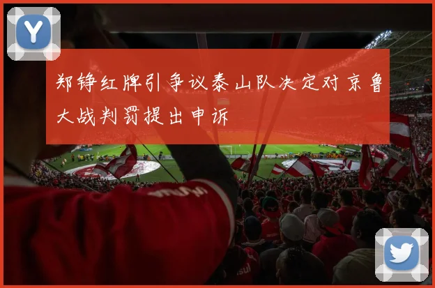 郑铮红牌引争议泰山队决定对京鲁大战判罚提出申诉
